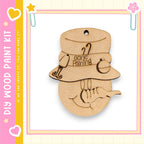 a wooden ornament with the text "GONE FISHING" carved into it.