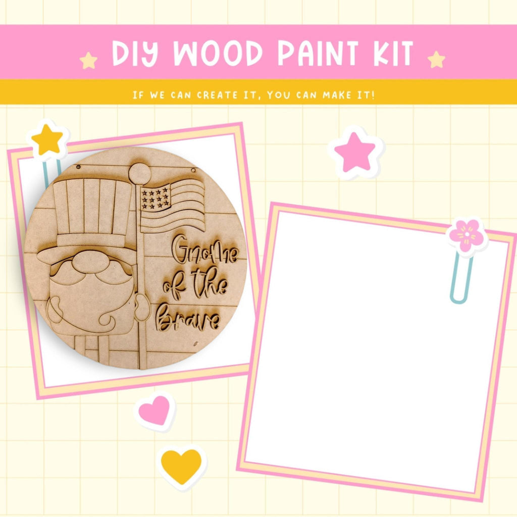 a wooden craft kit with a picture of a chair
