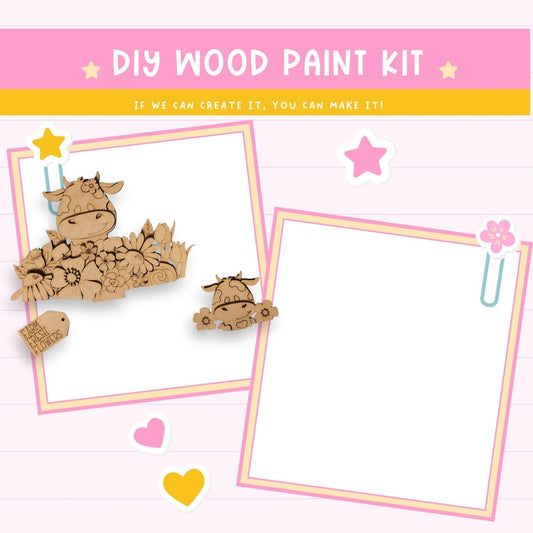 a wooden craft kit with a picture of a giraffe