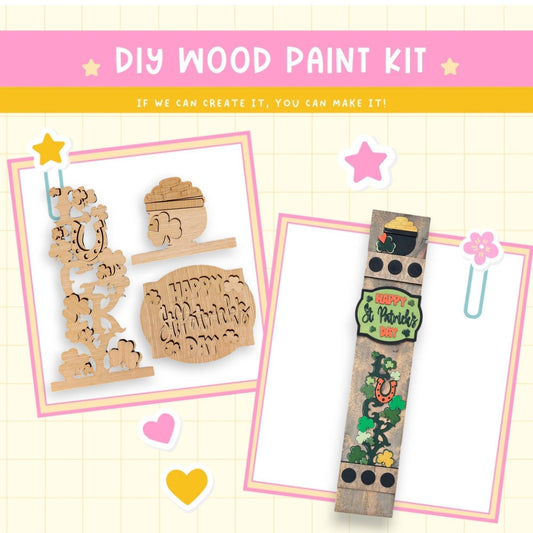 a wooden craft kit with a picture of a skateboard