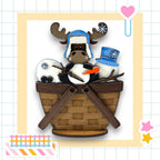 a picture of a bunch of toys in a basket