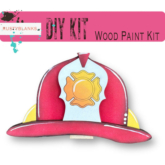 a fireman's hat with the word diy kit on it