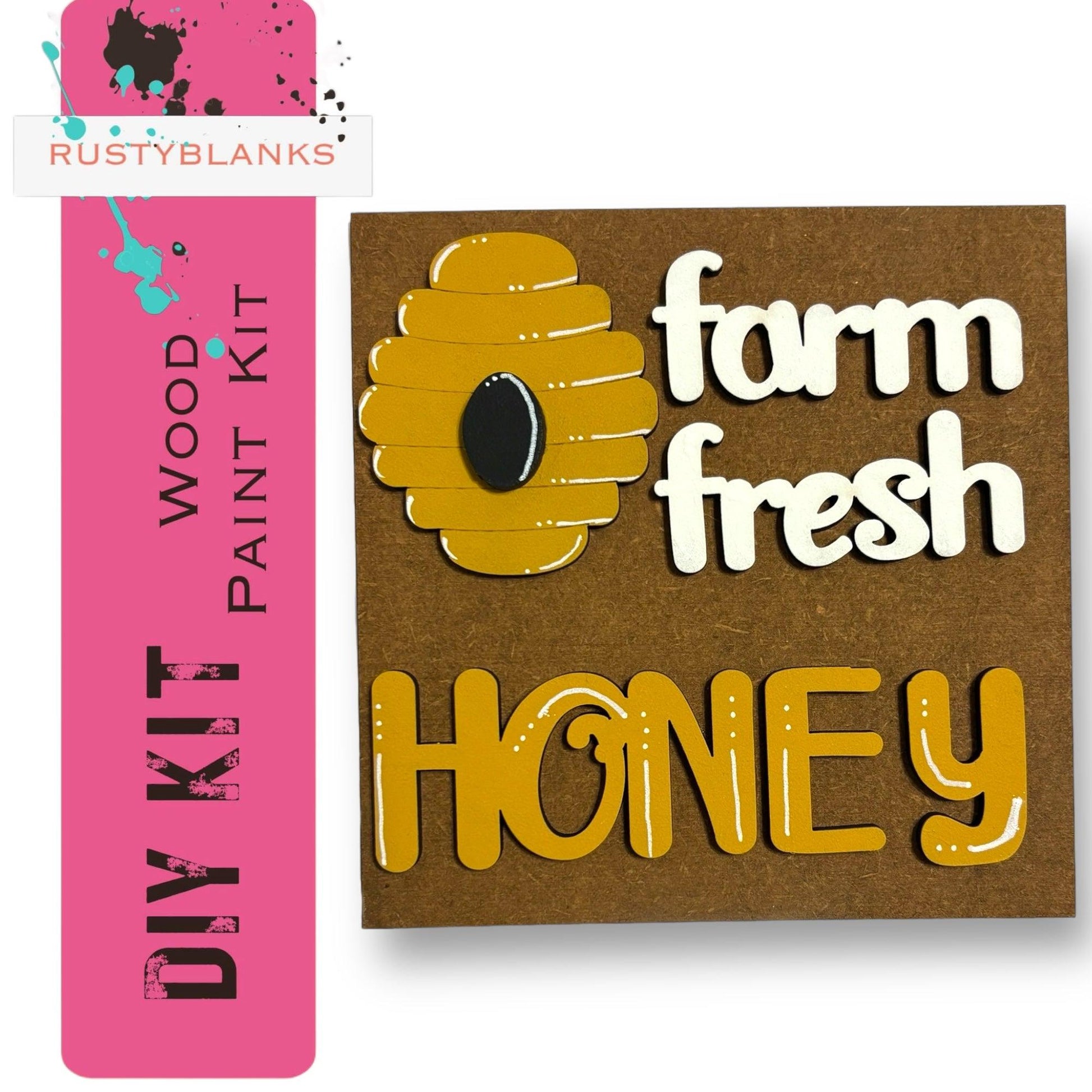 a picture of a sign that says farm fresh honey