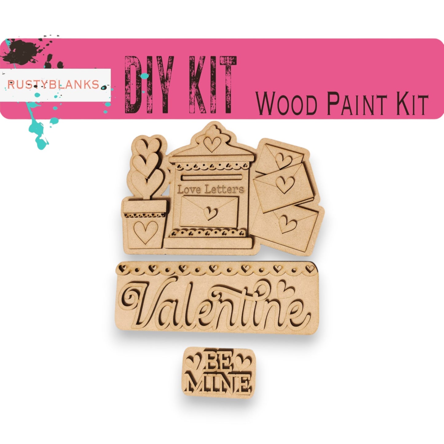 a wooden craft kit for valentine's day