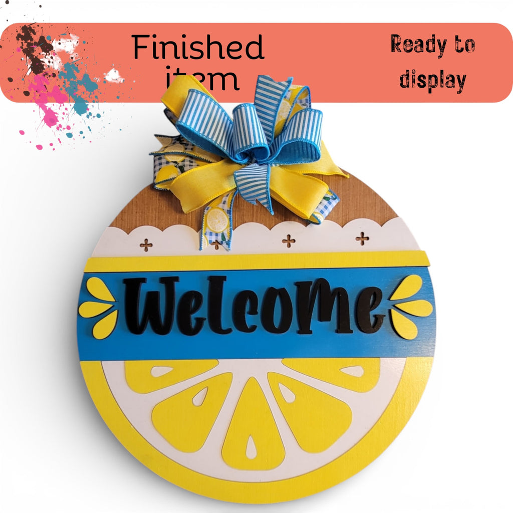 Lemon Wedge Door Hanger product image 1 from The Rustic Farmhouse