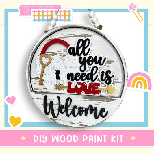a picture of a sign that says, all you need is love and a key
