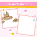 a wooden craft kit with a picture of a giraffe