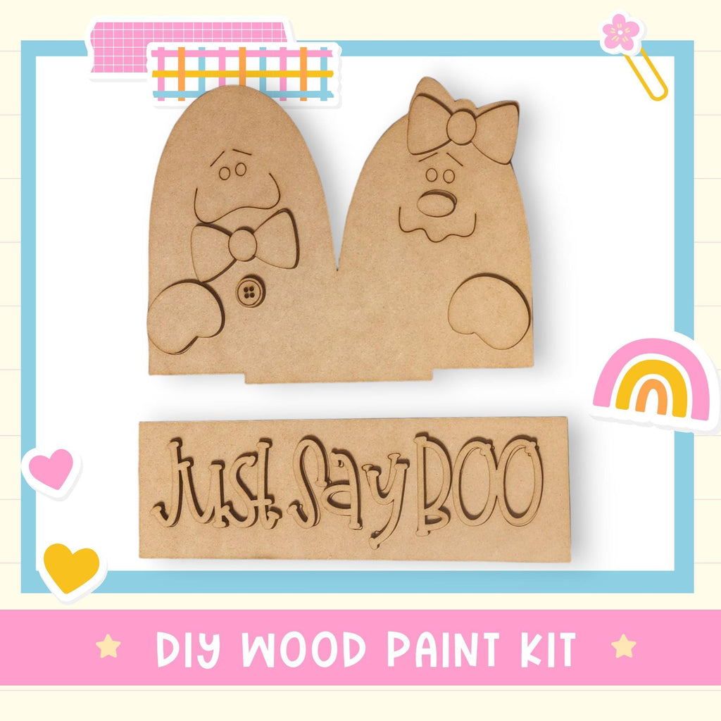 DIY Halloween Ghost Window Insert Set | Just Say Boo | Interchangeable Window Box Kit product image 3 from The Rustic Farmhouse