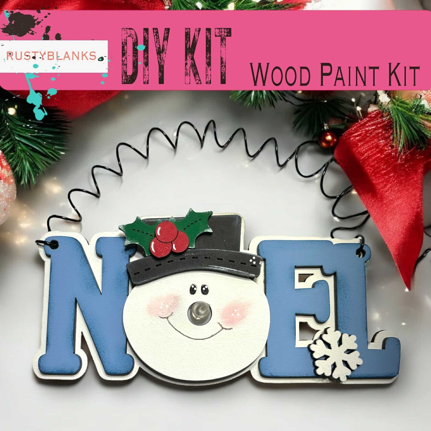 a picture of a christmas decoration with the word noel painted on it