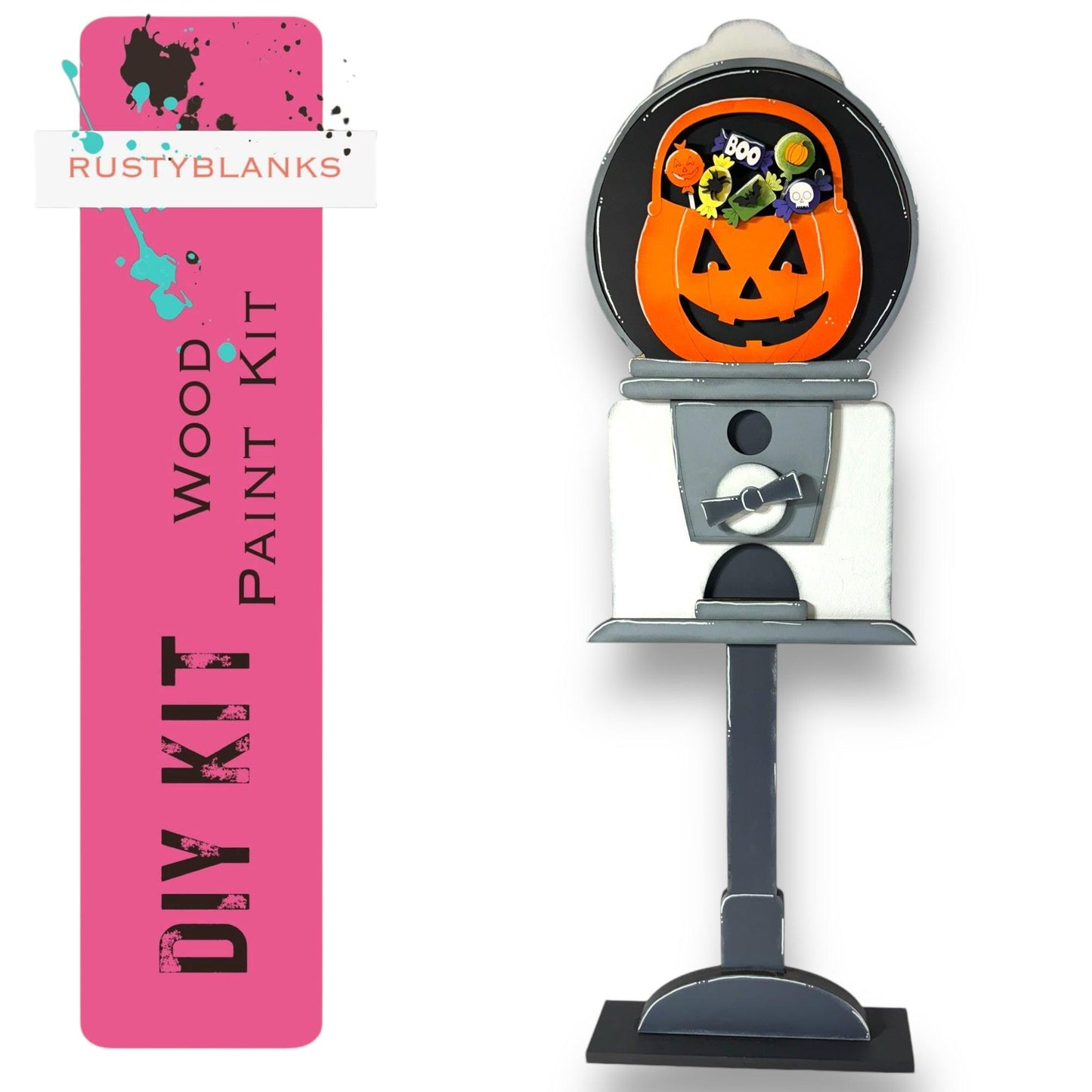 a clock with a jack - o - lantern face on it