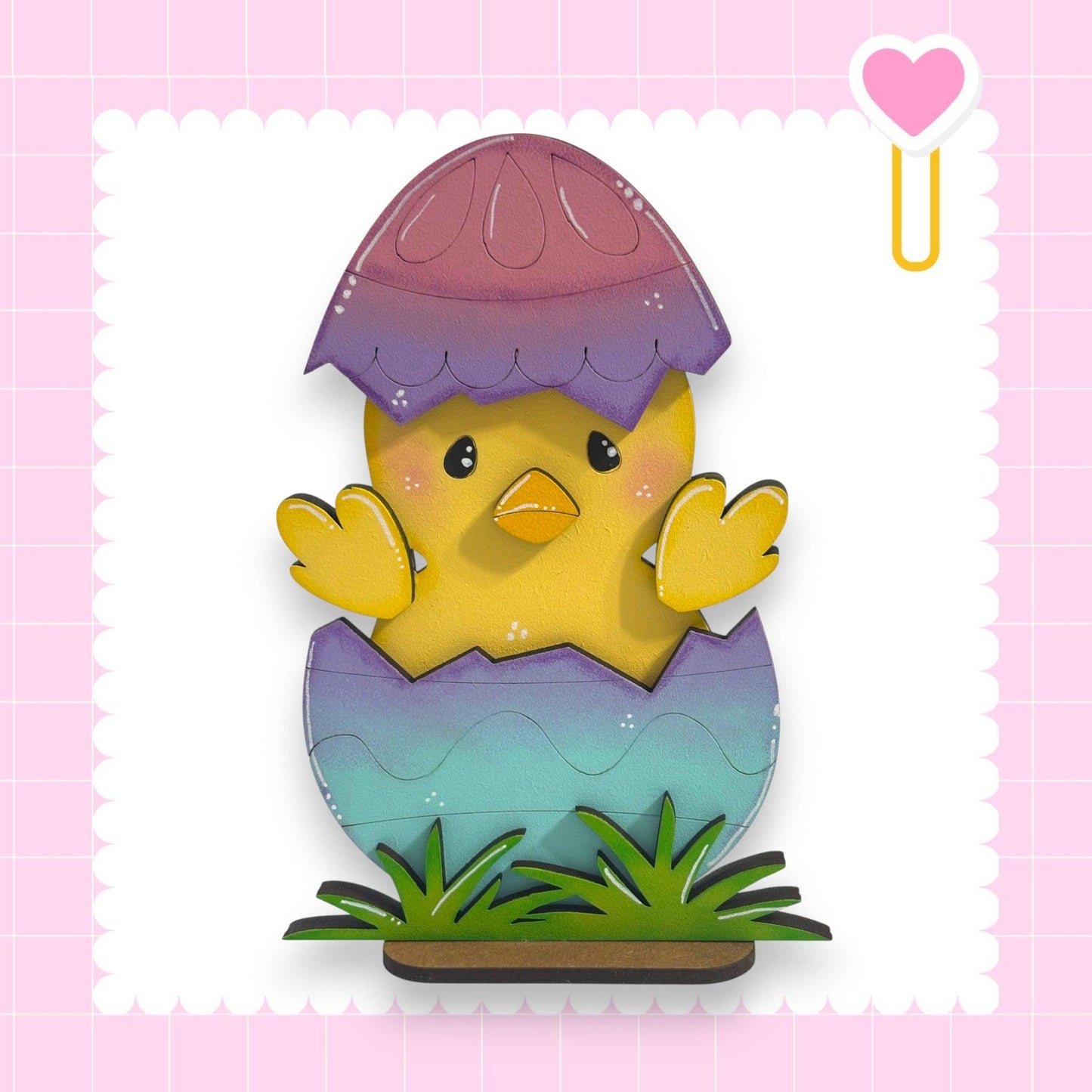 a card with a yellow bird sitting in a mushroom