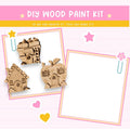 a wooden craft kit with a picture of a castle