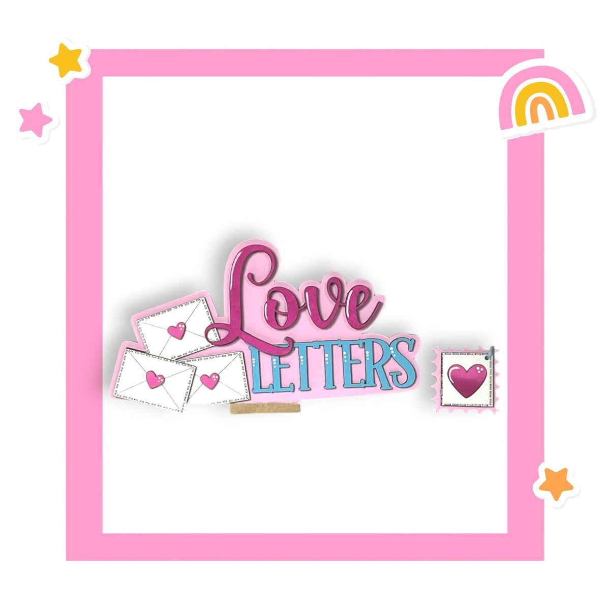 a picture frame with the words love letters on it
