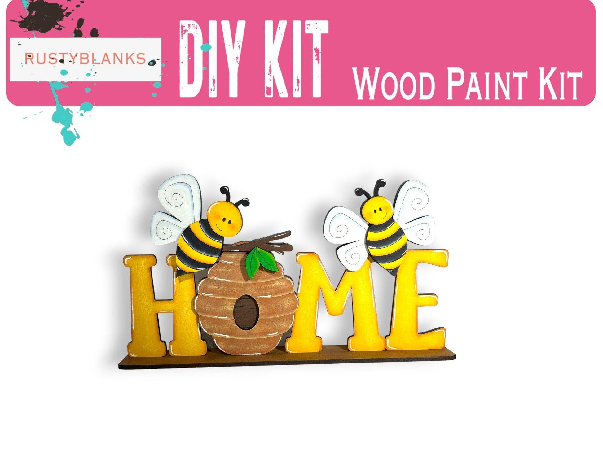 a sign that says diy kit with two bees on it