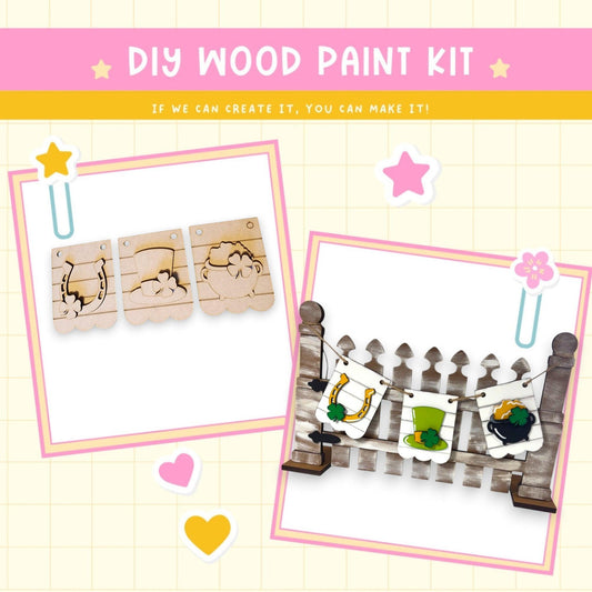 a picture of a wooden painting kit