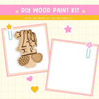 a wooden craft kit with a picture of a dog
