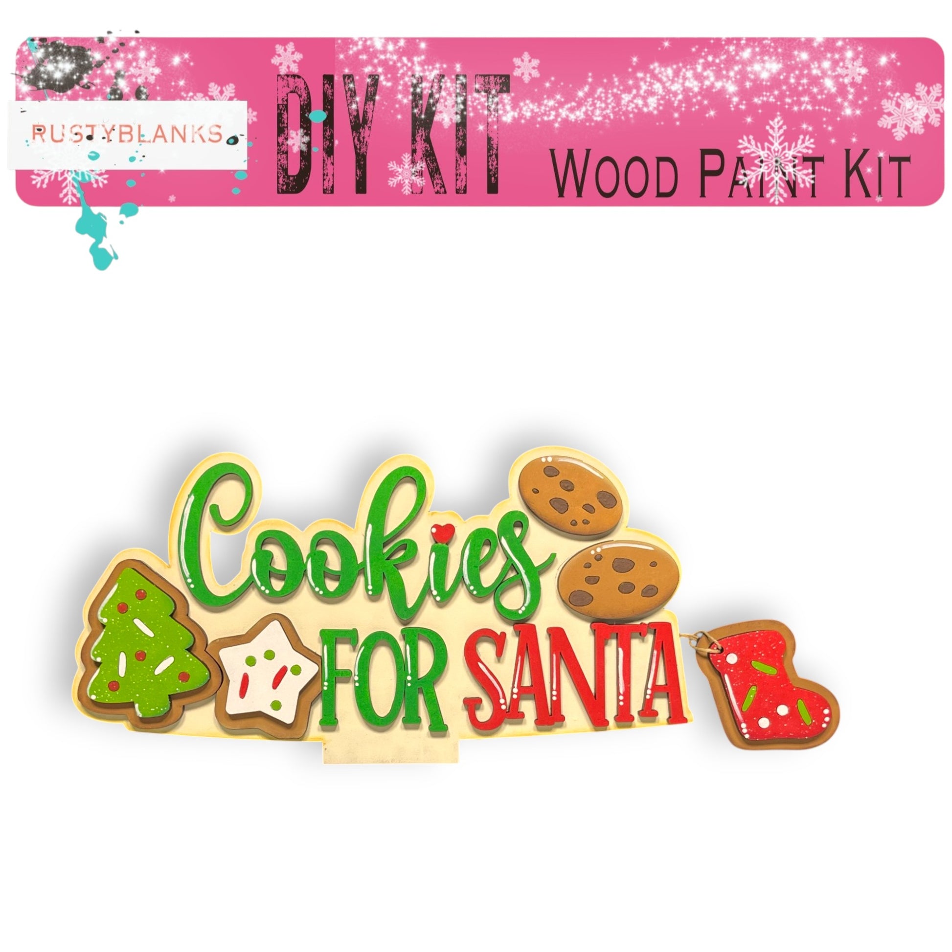 a wooden sign that says cookies for santa