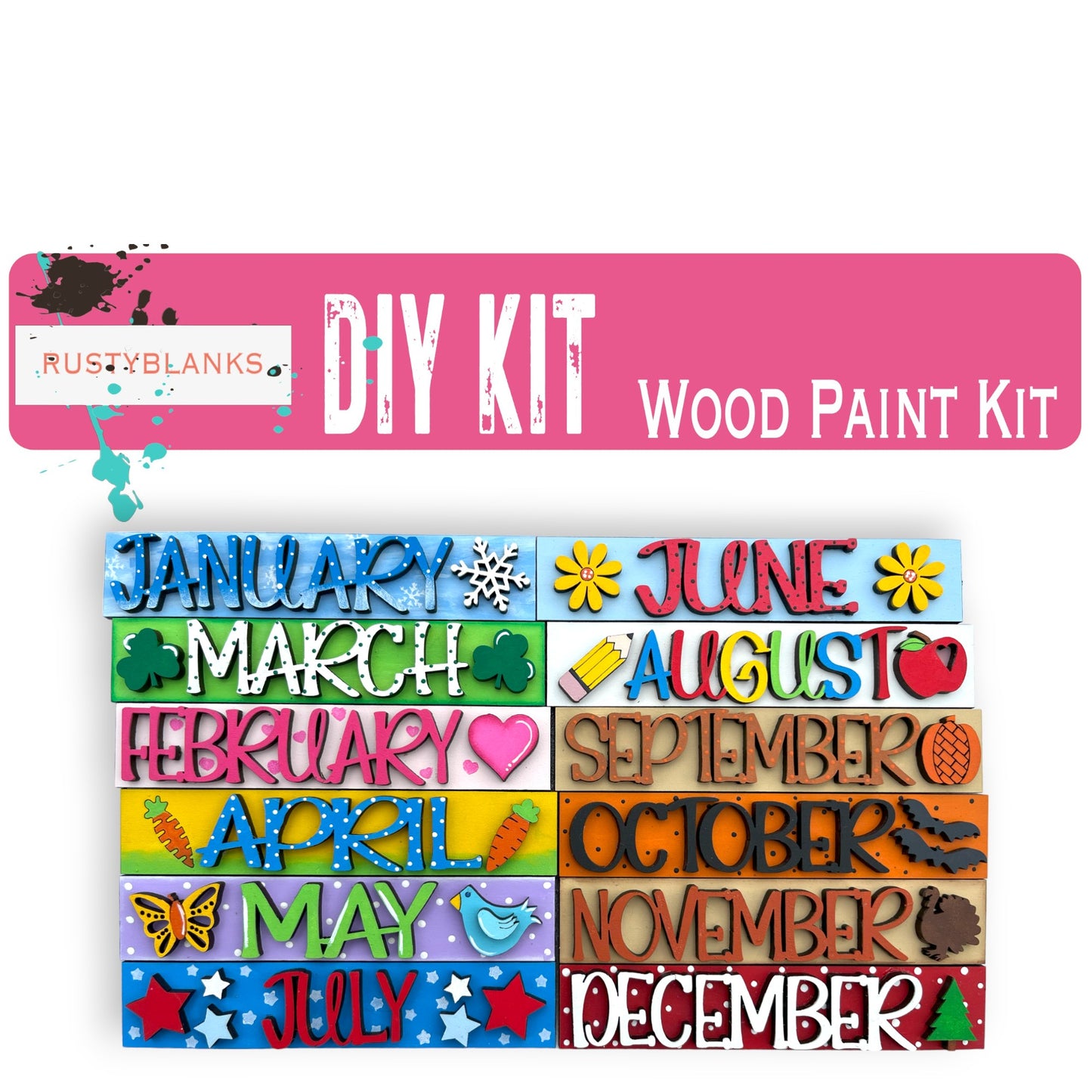 a picture of a wooden paint kit for kids