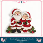 Santa Claus and his reindeer are depicted in a festive scene, with Santa wearing his traditional red suit and hat, and his reindeer standing beside him. The image is a collage of various Christmas-themed images, and the caption "Creativity Begins with One Brushstroke" suggests that the image is a creative project involving the use of one brushstroke to create a unique Christmas scene.