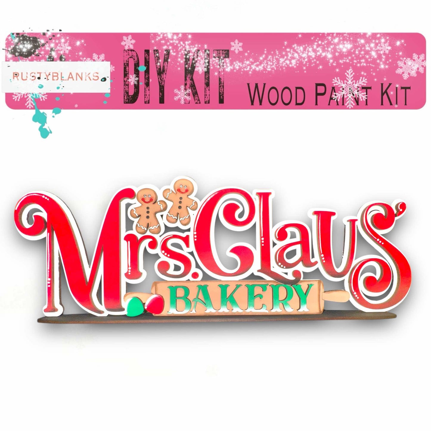 a wooden sign that says mrs claus bakery