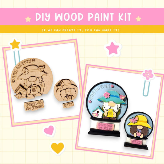 a couple of wooden magnets sitting on top of a table