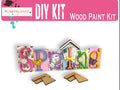 a picture of a sign that says diy kit wood paint kit
