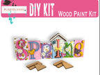 a picture of a sign that says diy kit wood paint kit