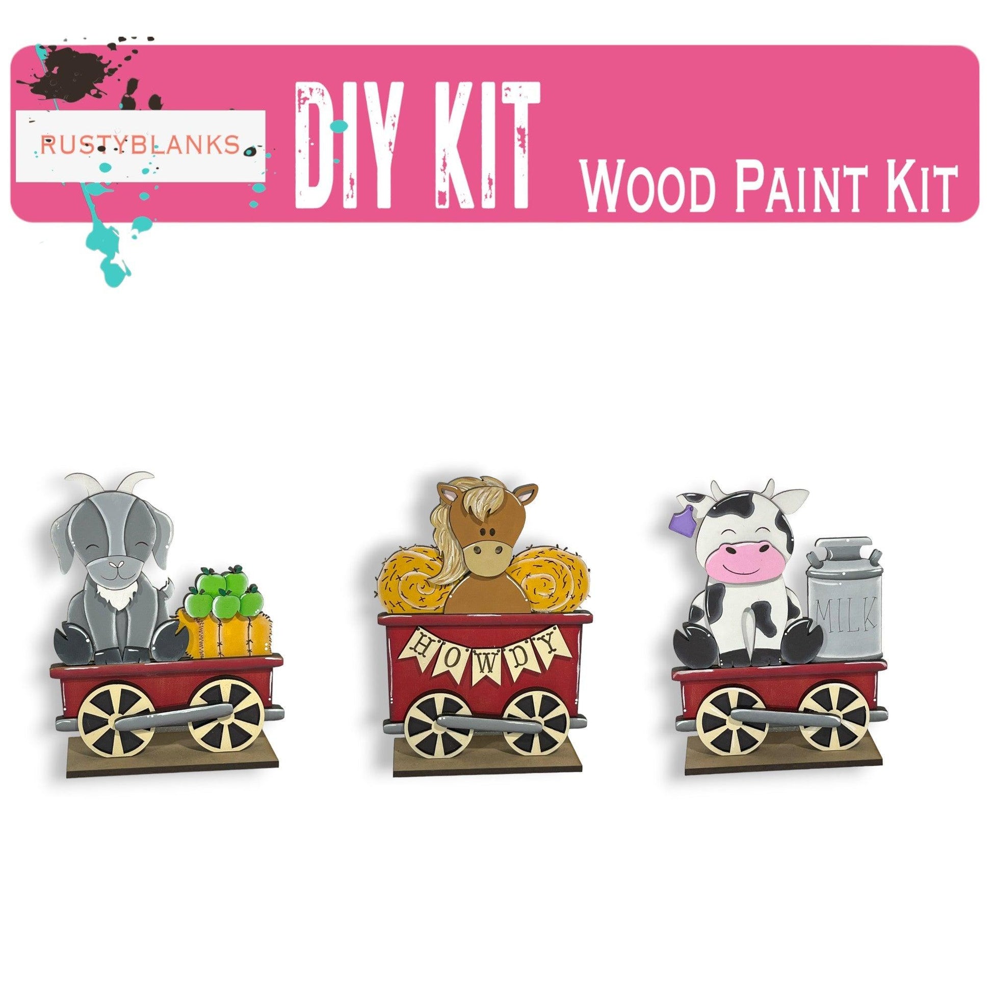 a picture of a wooden paint kit for kids