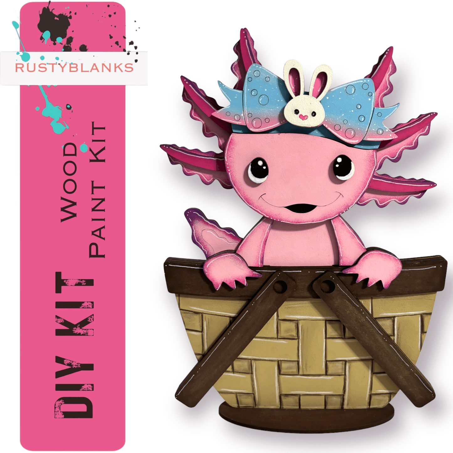 a paper cut of a pink dragon in a basket