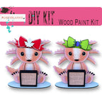 a pair of pink kits with a picture of a dog
