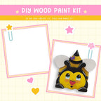 a picture of a bee with a hat on it's head