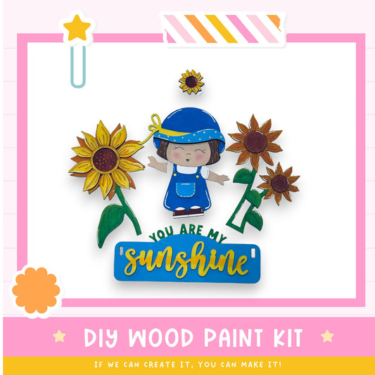 a picture of a girl with sunflowers and a sign that says you are