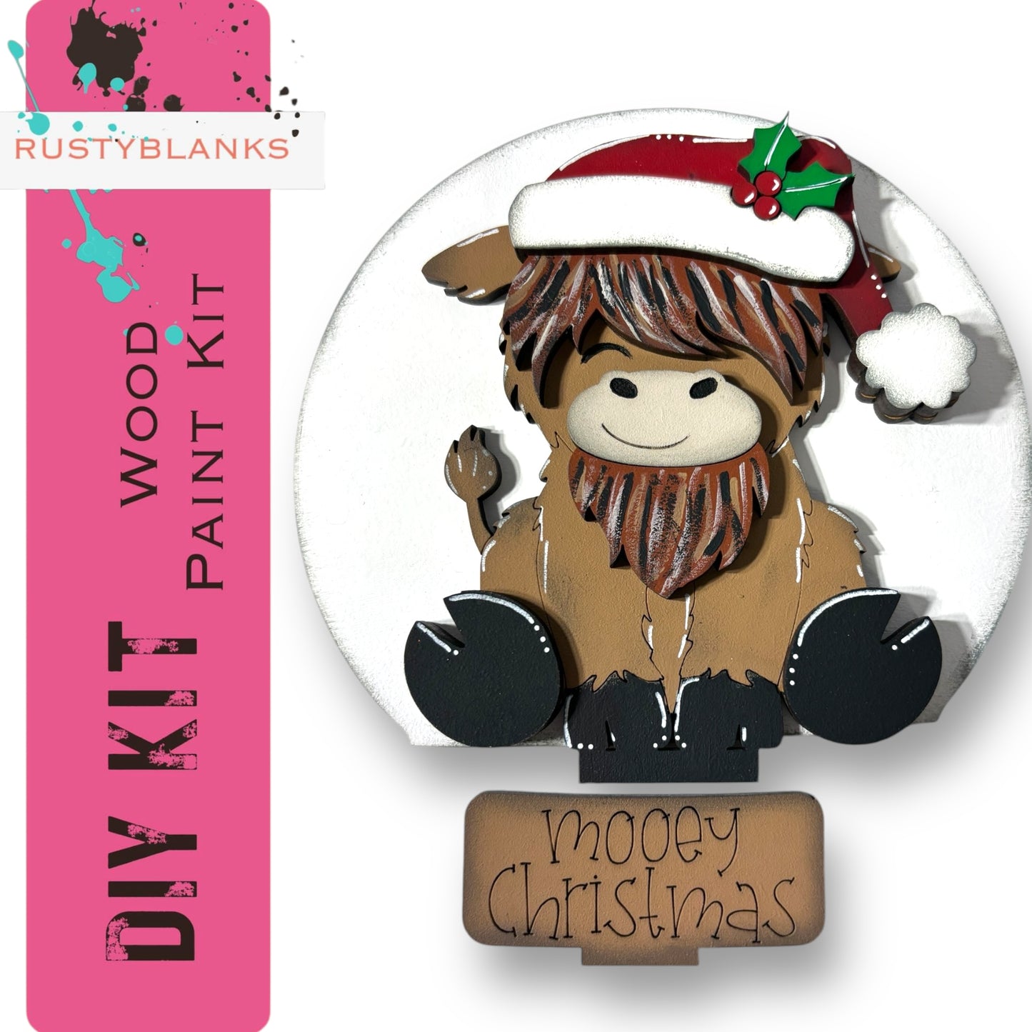 a christmas ornament with a monkey wearing a santa hat