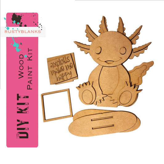 a wooden cutout of a dragon sitting next to a picture frame