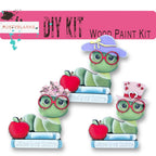 a set of three stickers of a turtle with glasses and a hat