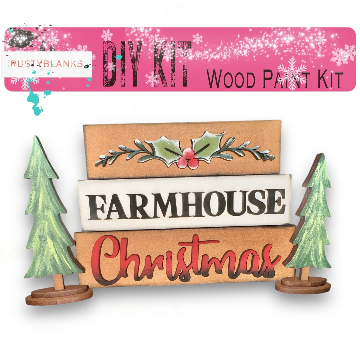 a wooden sign that says farm house christmas