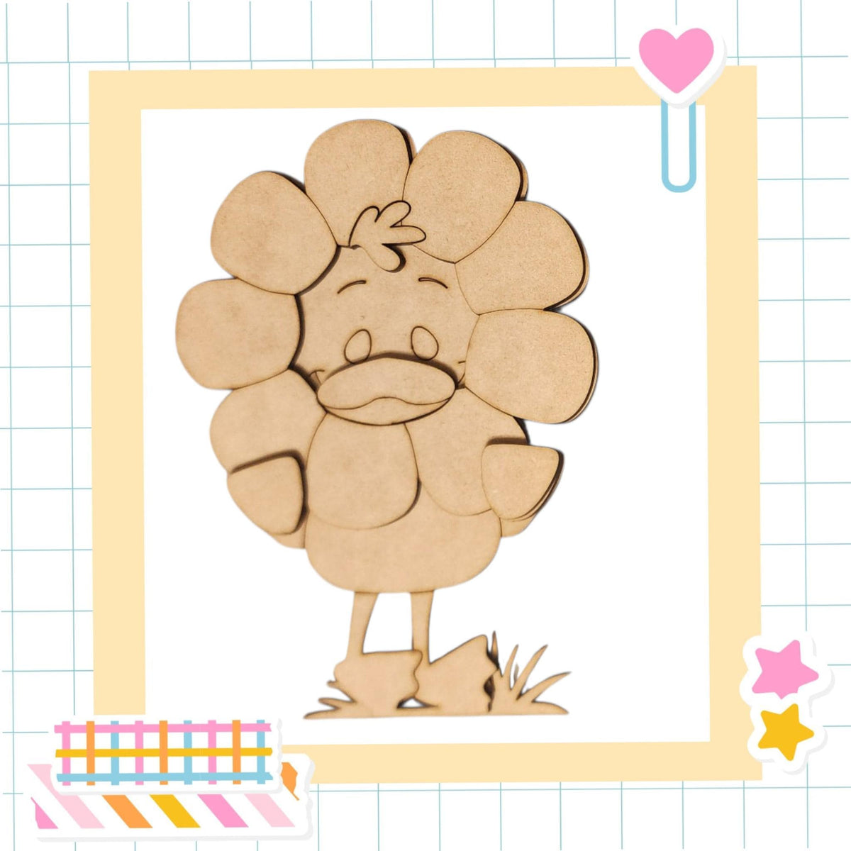 a cutout of a turkey with a sad face
