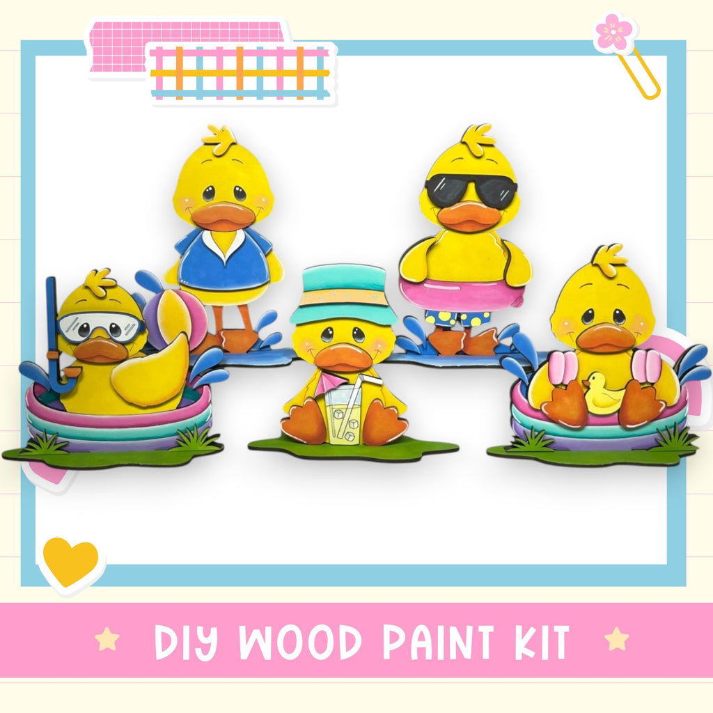 a group of rubber ducks sitting next to each other