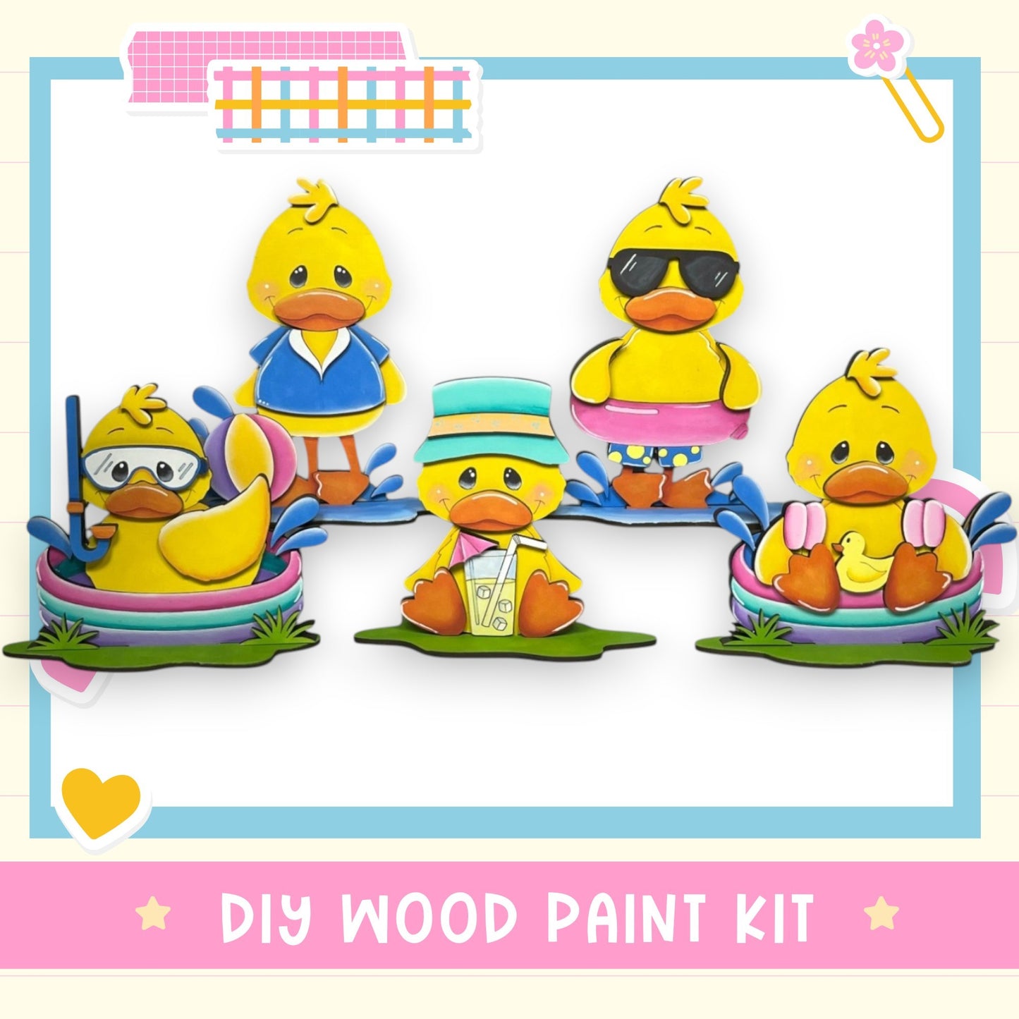 a group of rubber ducks sitting next to each other