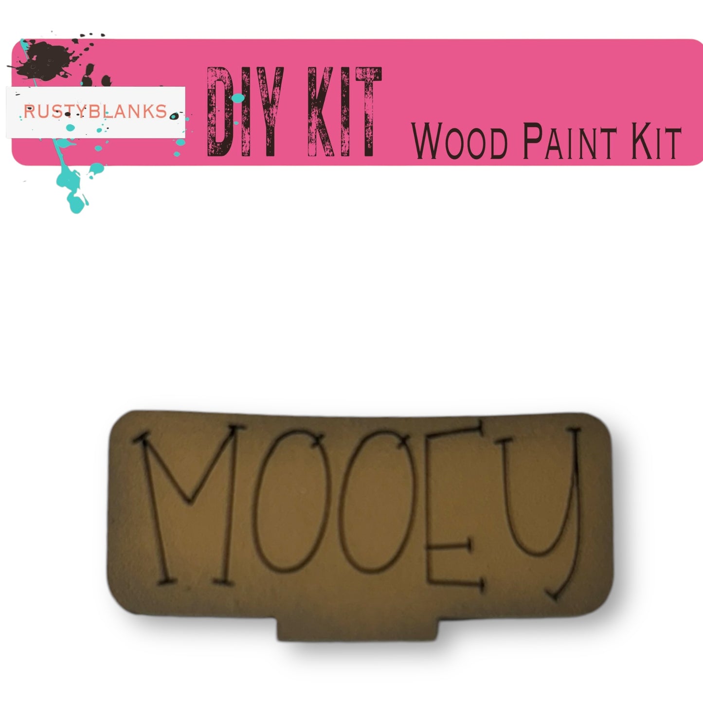 a wooden paint kit with the word moolu written on it