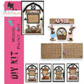 April 2024/25 Barn Calendar Insert Set, DIY Wood Banks, Interchangeable Calendar - RusticFarmhouseDecor