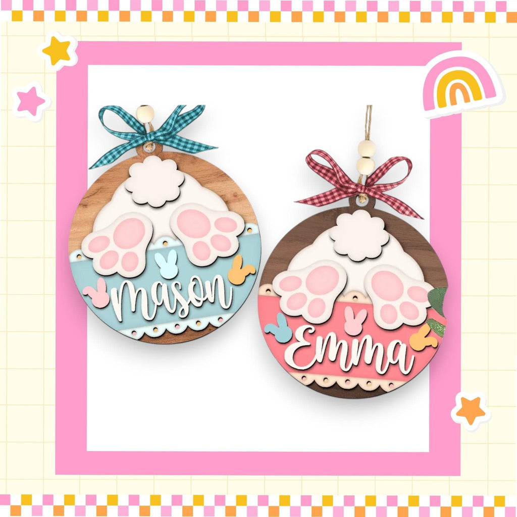 a picture of a pair of wooden ornaments