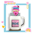 there is a picture of a mug with a picture on it