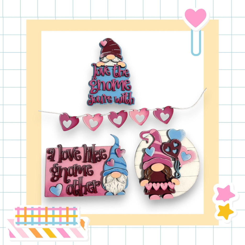 a picture of a cake with a gnome on it