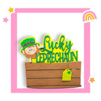 a st patrick's day greeting card with a leprechaun in a