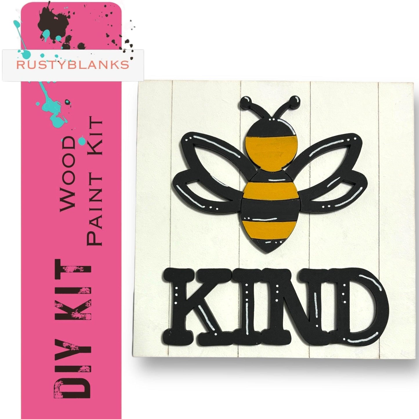 a picture of a bee with the word kind on it