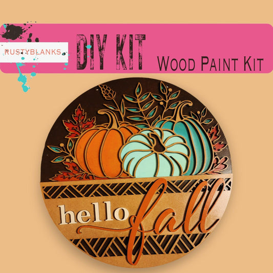 Hello Fall Front Door Decor | Fall Door Hanger | Hello Fall Pumpkins | Fall Door Hanger | Housewarming Gift | Home Decor | Wreath RusticFarmhouseDecor