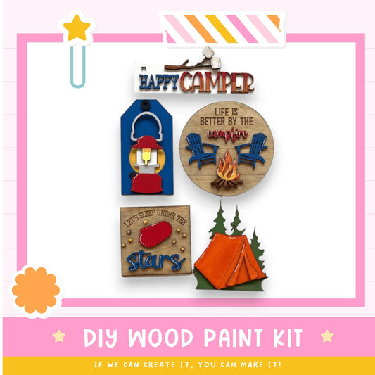 a picture of some wooden magnets on a white background