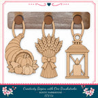 Fall Pegboard Inserts Cornucopia Wheat Lantern Interchangeable DIY Craft Kit product image 2 from The Rustic Farmhouse
