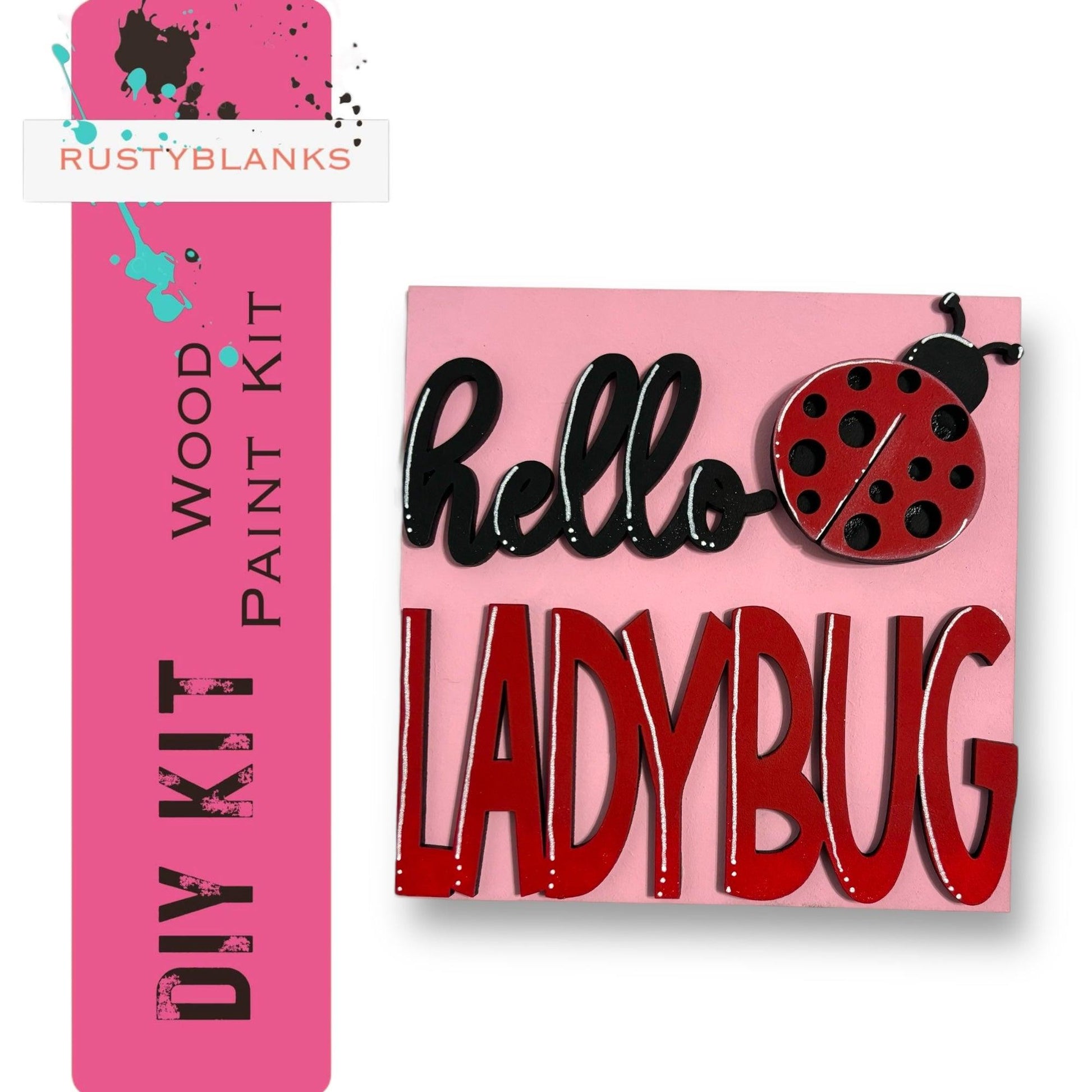 a picture of a ladybug on a pink background